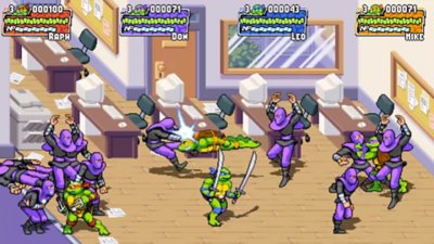 《Teenage Mutant Ninja Turtles:Shredder's Revenge》螢幕截圖