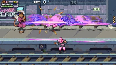 Teenage Mutant Ninja Turtles: Shredder's Revenge – Screenshot vom Gameplay mit Splinter