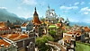 Snímek obrazovky ze hry Zaklínač 3: Divoký hon zobrazující město