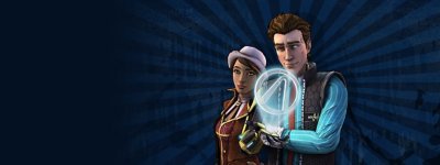 Artwork from Tales of the Borderlands showing lead characters Rhys and Fiona
