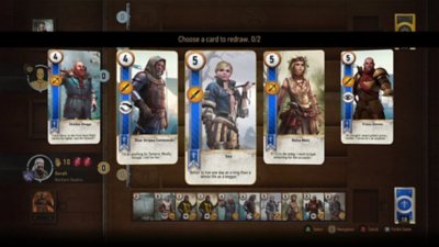 The Witcher 3: Wild Hunt para a PS5 - batalha de cartas do Gwent
