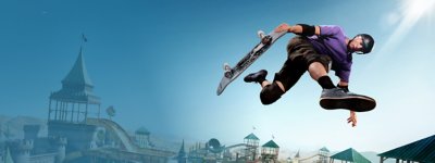 Tony Hawk's Pro Skater 3+4 hero artwork for PlayStation 4 showing a skater doing a trick