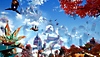 tower of fantasy background image showing a skyscape 