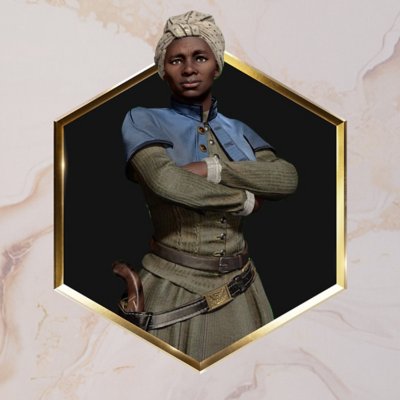 An image of Sid Meier's Civilization VII featuring the leader Harriet Tubman