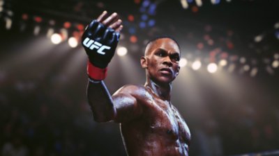 لقطة شاشة من لعبة UFC 5 تعرض Isreal Adesanya يسخر من خصمه