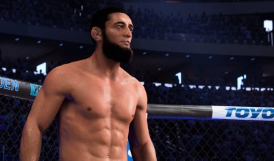 UFC 5 screenshot showing a created fighter