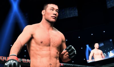 UFC 5 - Captura de tela mostrando um lutador fazendo pose