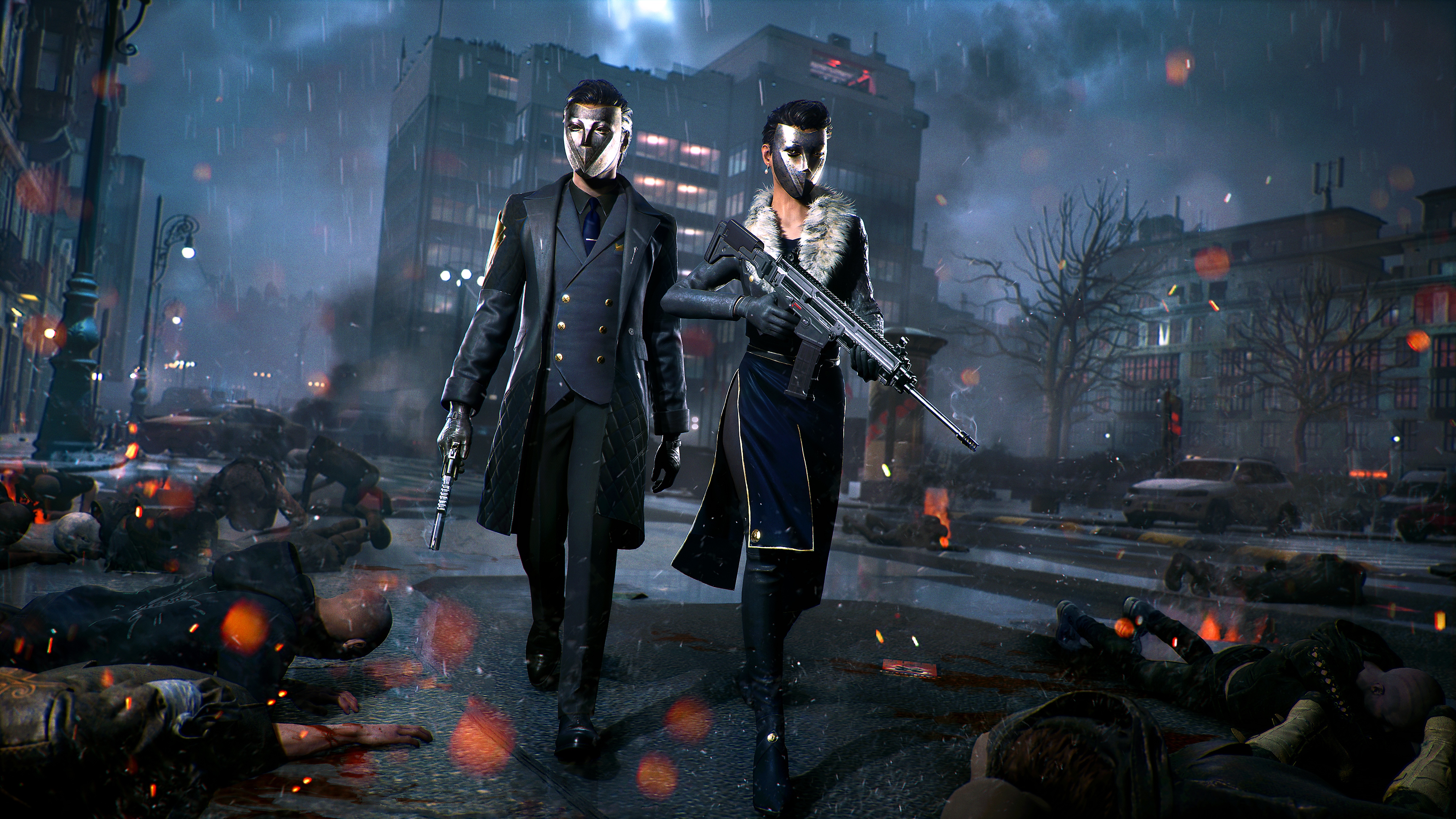Vampire the Masquerade – Bloodhunt – зняток екрану, на якому зображений персонаж нового архетипу – миротворець