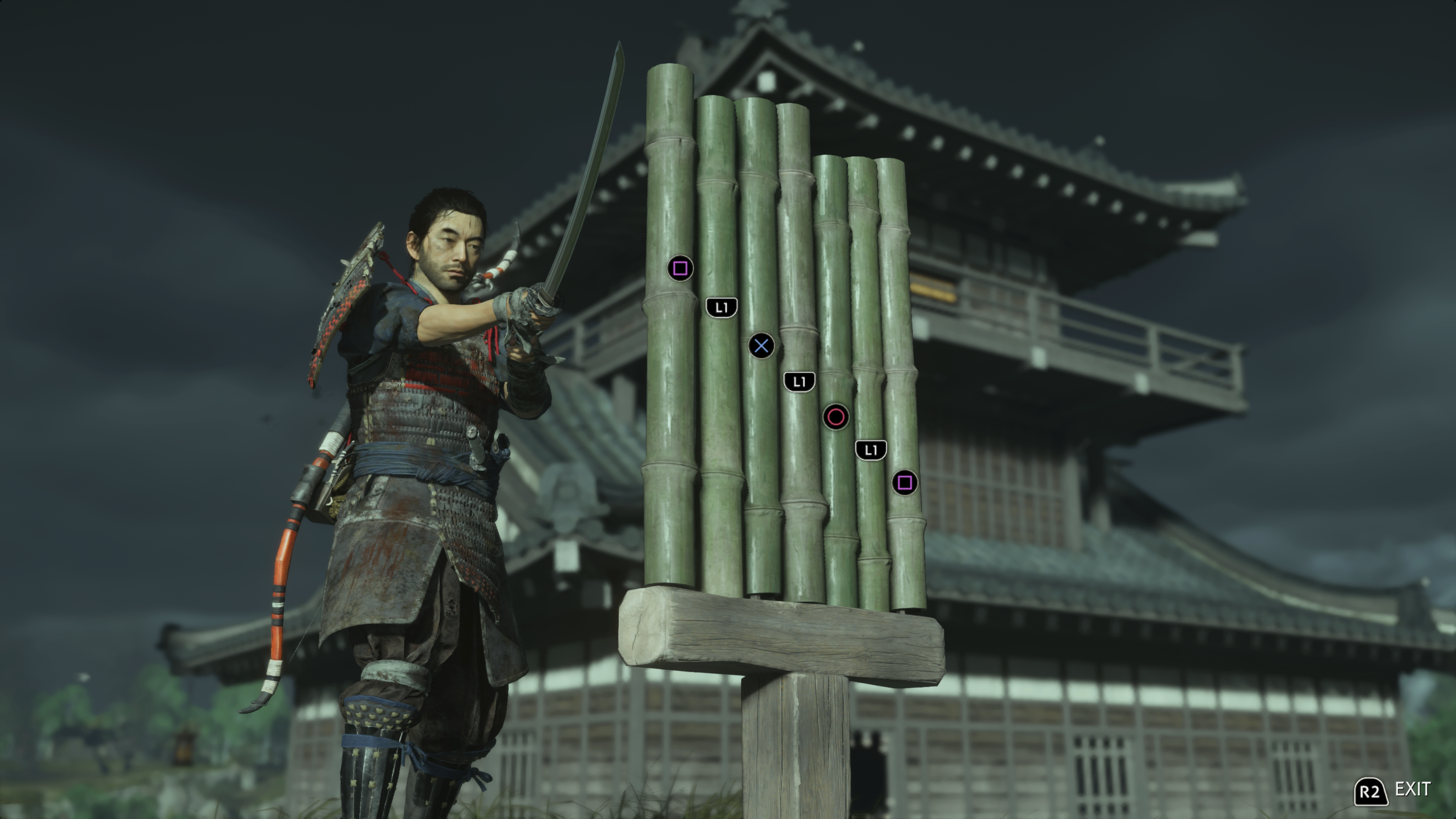 Ghost of Tsushima - Captura de tela do Desafio do Bambu
