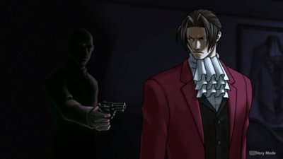 Ace Attorney Investigations Collection screenshot showing a cutscene