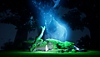 Capture d'écran d'After Us dévoilant une silhouette fantomatique bleue, aux tons lumineux, ressemblant à un cerf