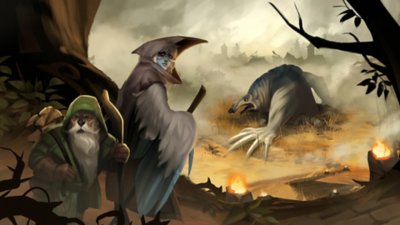 《Against the Storm》主题宣传海报：不同的角色