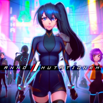 ANNO: Mutationem store art featuring a character posing in dark clothing.