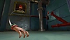 Another Fisherman's Tale screenshot showing a fisherman with an extendable arm reaching into a room