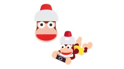 サルゲッチュ トラベルビッグステッカー Gallery Image 1
