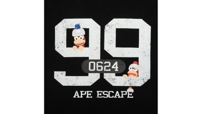 サルゲッチュ プリントTシャツ (サルゲッチュ カレッジ) ブラック Gallery Image 3