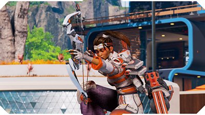 Istantanea della schermata Apex Legends di una leggenda in posizione accovacciata