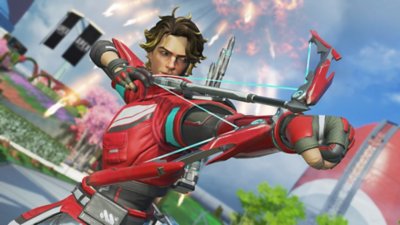 Apex Legends – kauden 25 kuvakaappaus, jossa Sparrow jännittää joustaan