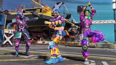 APEX Legends screenshot featuring characters striking poses.