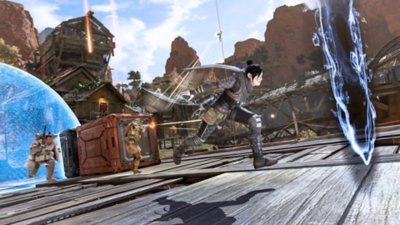 Apex Legends season 23 screenshot showing the Wraith character running