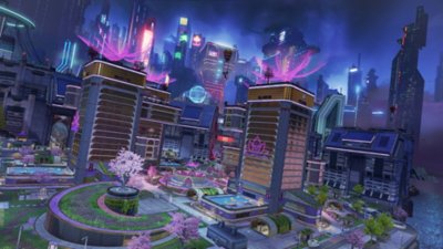 Apex Legends season 22 screenshot showing the Lotus buildings