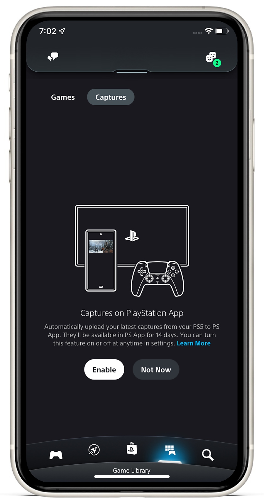 Aktivere skjermklipp på PS-appen