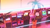《Arcade Paradise》首图美术设计，显示一排复古游戏机台和单独一台洗衣机