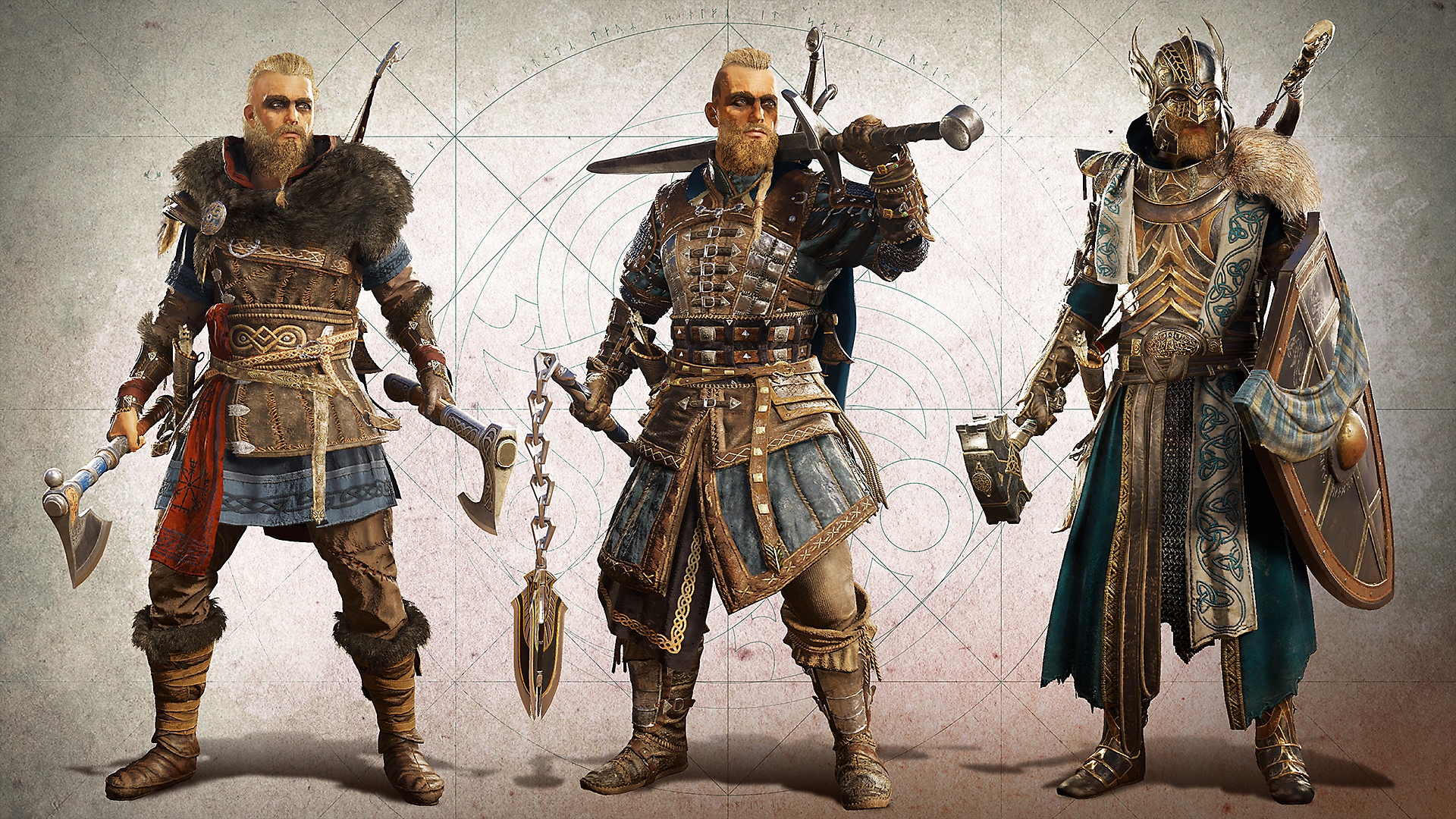 Capture d'écran d'Assassin's Creed Valhalla - options de personnalisation du personnage