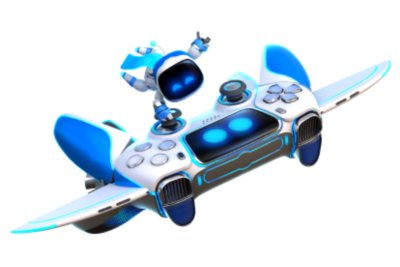 ASTRO volant sur une manette DualSense