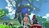 ソフィーのアトリエ２ゲーム画面 大樹を見上げる師匠のプラフタとソフィー