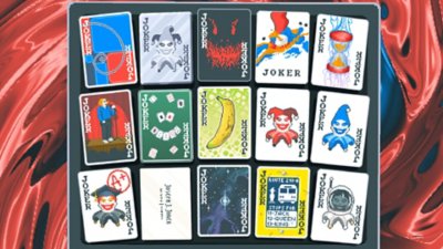 Balatro screenshot showing an array of Joker cards with different designs
