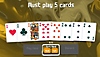 《Balatro》螢幕截圖：指示玩家出五張牌