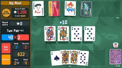 Balatro screenshot showing a Big Blind game situation