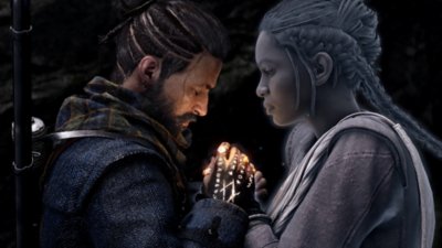Capture d'écran de Banishers: Ghosts of New Eden – Red et Antea 