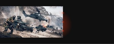 Troops, tanks, helicopters and jeeps all charging into battle.