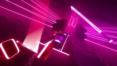 Istantanea della schermata del gameplay di Beat Saber