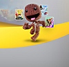 PS Plus branded artwork featuring key art from Sackboy: A Big Adventure and the LEGO Movie video game.