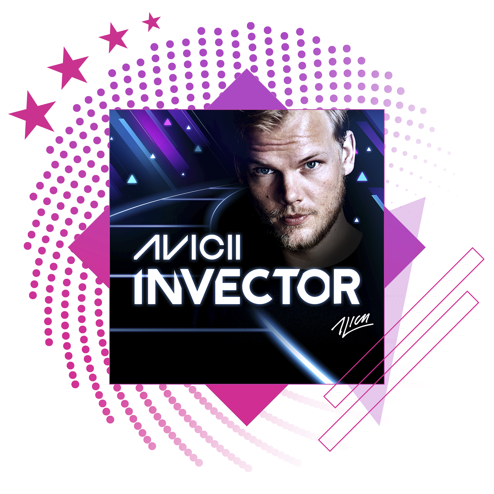 Best rhythm games feature image, featuring key art from Aviici: Invector.