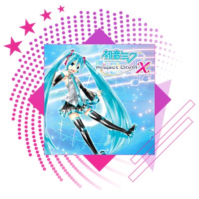 صورة رمزية لأفضل ألعاب الإيقاع الموسيقي تعرض صورة فنية أساسية من Hatsune Miku: Project Diva X