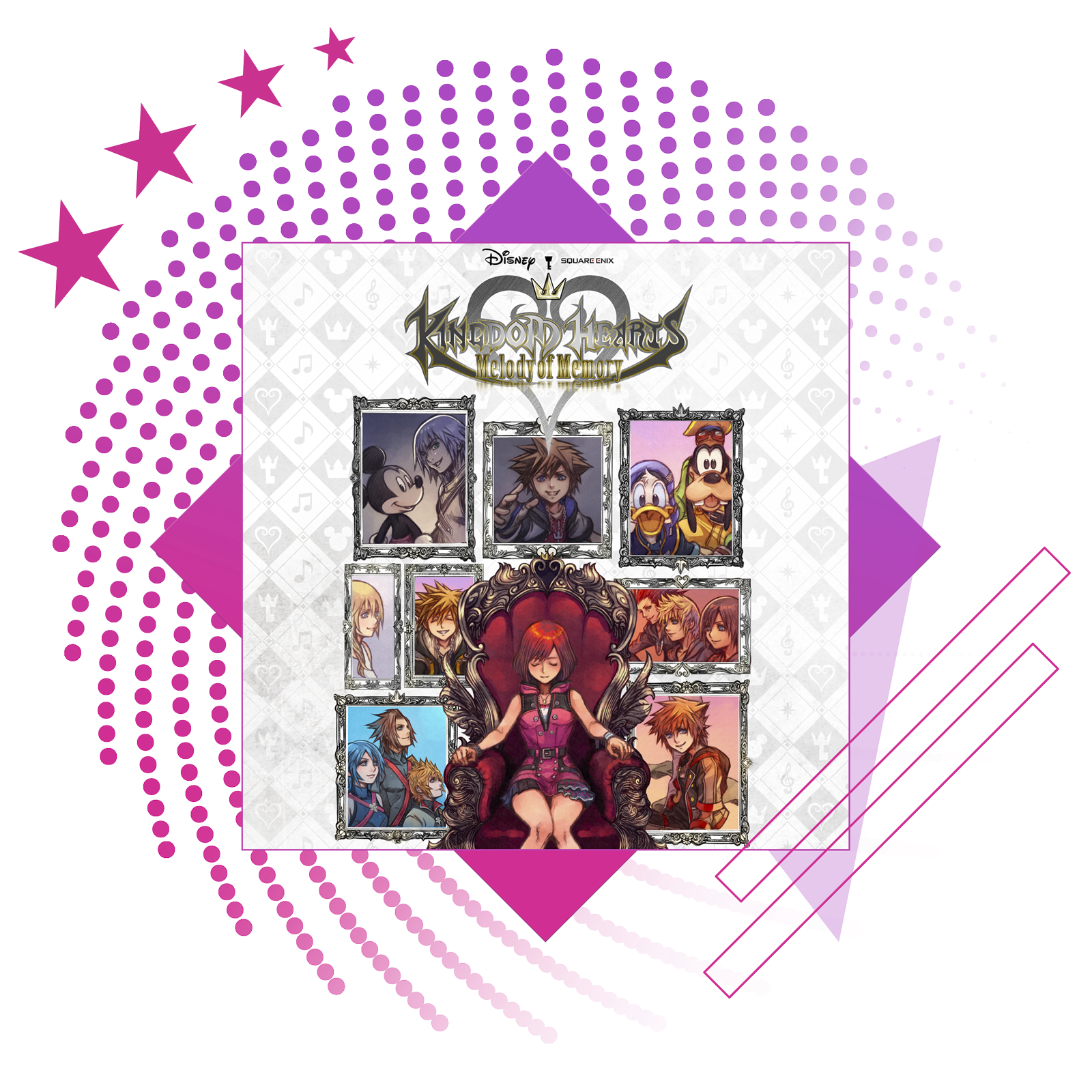 最佳节奏游戏的特色图像，展示《Kingdom Hearts:Melody of Memory》的主题宣传海报。