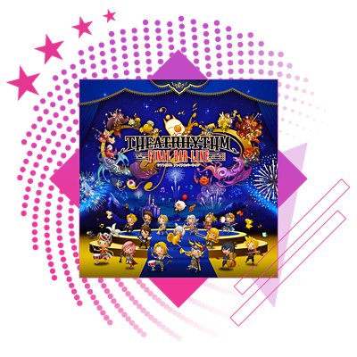 Best rhythm games feature image, featuring key art from Theatrhythm Final Bar Line