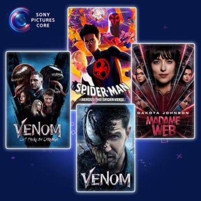 Sony Pictures Core offering, including: Spider-man - Across the spiderverse, Madame Web, Venom and Venom - Let there be carnage