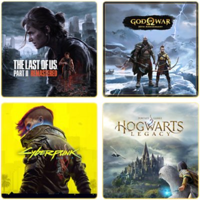 여러 PlayStation Plus 정기 서비스 등급에 따라 이용할 수 있는 다양한 게임 타이틀의 게임 아트 콜라주.