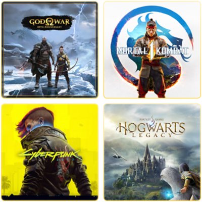 A collage of game art for various game titles available on the different PlayStation Plus subscription tiers.