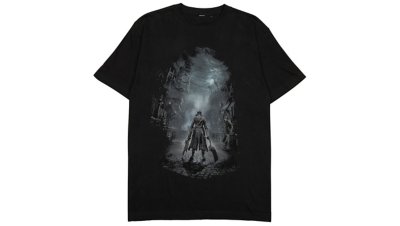 Bloodborne プリントTシャツ (Bloodborne 狩人) ブラック Gallery Image 1