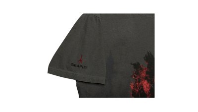Bloodborne ヴィンテージプリントTシャツ (Bloodborne 狩人) グレー Gallery Image 2