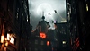Bloodhunt – zrzut ekranu przedstawiający wampiry lecące w powietrzu, w dalszej odległości