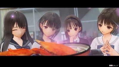 ブルーリフレクション TIE/帝 素材を集め料理を作る少女たち