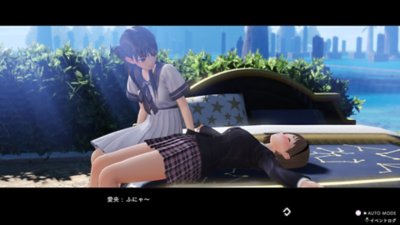 ブルーリフレクション TIE/帝 水辺でリラックスする愛央と勇希