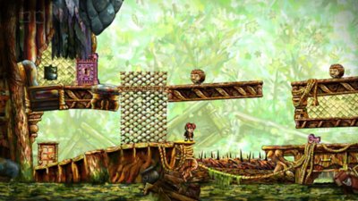 Braid: Anniversary Edition screenshot showing Tim beside a spike pit obstacle